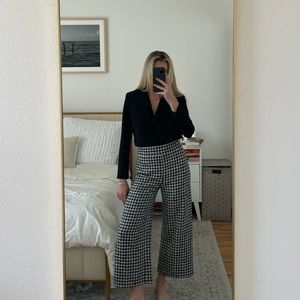 Houndstooth high waisted pants Zara